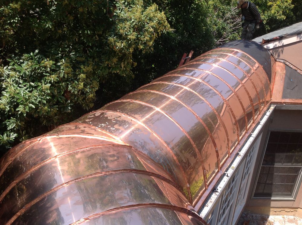 Copper Radius Cut Barrel Created by Alpine Sheet Metal Systems
